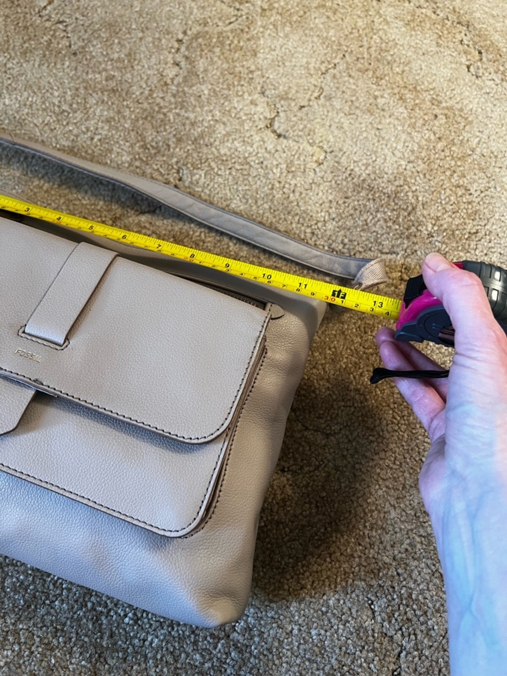 Fossil Light Taupe Crossbody Bag - Picture 13 of 16